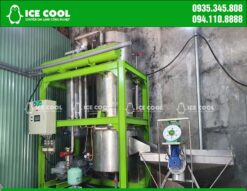 Máy làm đá viên 10 tấn được làm hoàn toàn bằng SUS 304, tủ điện dễ sử dụng