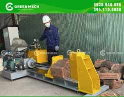 Máy chẻ củi thuỷ lực dùng trong các nhà máy công nghiệp